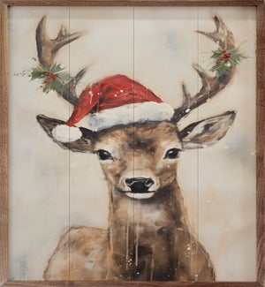 Reindeer With Hat By Petals Prints Design
